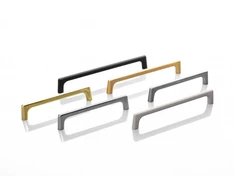 OCTAVIO zamak handle, C=160 mm, inox - brushed steel