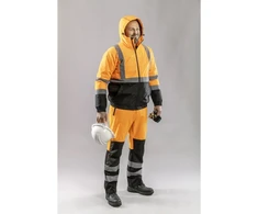 OKER apšiltinta įspėjamoji striukė bomber oranžinė 2XL