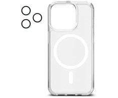 Permatomas 2in1 MagSafe telefono dėklas ArmorPro skirtas iPhone 15 Pro