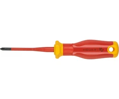 HOGERT PH2 Phillips Screwdriver 100 mm, 1000V, SLIM, S2
