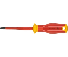 HOGERT Phillips Screwdriver, PH2/SL6 100 mm, 1000V, SLIM, S2