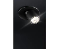 Point MINI adjustable LED luminaire, 12V DC, 0.5W, 1x2835 LED, 3000K, juodas, 2m cable