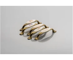 Porcelain handle 728P C=96mm antique brass B-autumn rose
