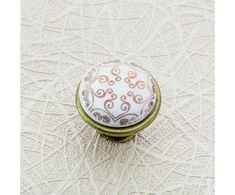 Porcelain knob 728-J4 antique brass C-Orient Gold