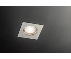 PORTO ceiling spotlight, IP20, square, baltas, TYPE DS10