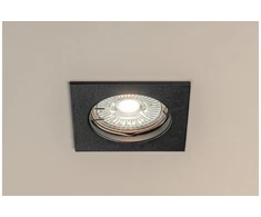 PORTO ceiling spotlight, IP20, square, juodas, TYPE DS10