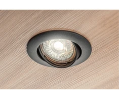 Lubinis šviestuvas PORTO-K ceiling spotlight, IP20, round, juodas, angle-adjustable, TYPE 5515