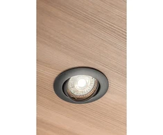 Lubinis šviestuvas PORTO-K ceiling spotlight, IP20, round, juodas, angle-adjustable, TYPE 5515