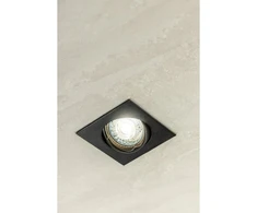 Lubinis šviestuvas PORTO-K ceiling spotlight, IP20, square, juodas, angle adjustable, TYPE DT10