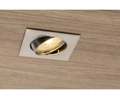 PORTO-K lubinis taškinis šviestuvas, IP20, kvadratinis, inox, reguliuojamo kampo, TYPE DT1