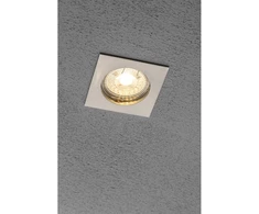 PORTO lubinis taškinis šviestuvas, IP20, kvadratinis, inox, TYPE DS10