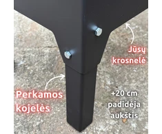 Paaukštintos kojelės 4vnt. komplektas "Buržuikai" Kalmetal