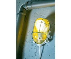 Lubinis šviestuvas GTV Priekinis šviestuvas SANGUESA KAM, maks. 40W, E27, AC220-240V, 50-60Hz, IP54, ABS/stiklas/
