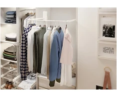 Pull-down wardrobe rail – oil - 545mm - 700mm (steel-100% baltas)
