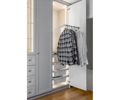 Pull-down wardrobe rail – oil - 545mm - 700mm (steel-100% baltas)