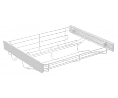 Pull out shoes rack SMART 600 mm (set without guides) - baltas