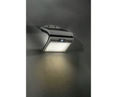 RAMOS saulės fasado šviestuvas su judesio / sutemų jutikliu, 50W, 300lm, 3,7V 1800mAh, IP4