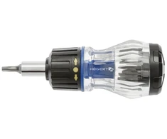 Ratchet screwdriver short + 8 bits
