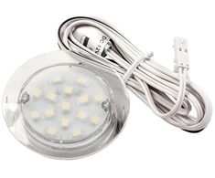 Recessed led luminaire serena, 12V, 15 led, cold baltas, transparent