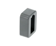 Rectangular socket with end cap, pilka anthracite