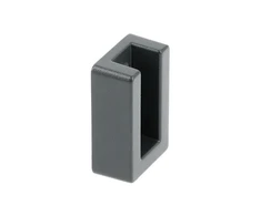 Rectangular socket without end cap, pilka anthracite