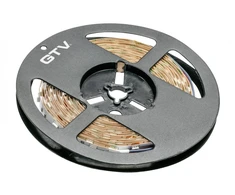 RGB blykstės juosta, 150 LED, 36 W, be gelio, 10 mm, ritinys 5 m, 12 V