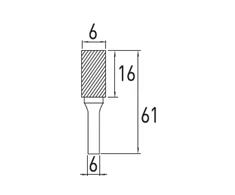 Rotary burr A, 6x16