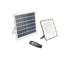 Saulės šviesos diodų prožektorius BRAVOS, 150W, 1500lm, 6400K, IP65, 120°, saulės baterija