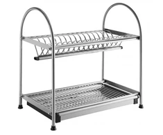Self-standing two tier dish rack (inox)