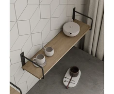 Shelf support BELT, 22x23 cm, juodas mat
