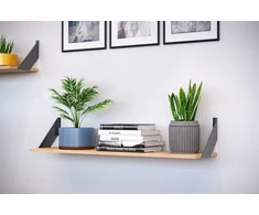 Shelf support FLAT, 20x20 cm, juodas mat