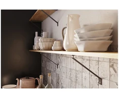 Shelf support GALA, 25x22 cm, juodas mat