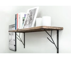 Shelf support TREE, 20x17 cm, juodas mat