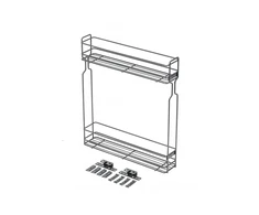 Side cargo basket, mounting for H45 ball guides, 2 shelves, cabinet 150 mm, without anthra