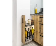 Side cargo basket MovixPro, 2 shelves, for 200mm cabinet, without slides, anthracite RAL 7