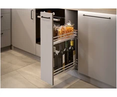 Side cargo basket MovixPro, 2 shelves, for 150mm cabinet, without slides, chrome