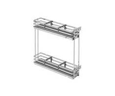 Side cargo basket MovixPro, 2 shelves, for 150mm cabinet, without slides, chrome