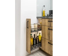 Side cargo basket MovixPro, 2 shelves, for 150mm cabinet, without slides, anthracite RAL 7