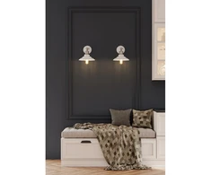 GTV Sieninis šviestuvas LORET+ su jungikliu, 8267, AC220-240V, 50/60Hz, 1*E27, maks.40W, skers