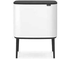 Šiukšlių dėžė Brabantia Bo Touch, 3 x 11 l, Balta (Pažeista pakuotė)