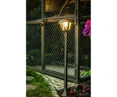 GTV Sodo šviestuvas GRANDE-P, E27, MAX.60W, IP54, AC220-240V, 50-60Hz, stulpas, juodas