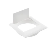 Square cable pass-through for hole fi 80, baltas
