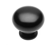 Steel knob BERGAMO juodas mat