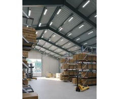 Pakabinamas šviestuvas 40W LED linijinis šviestuvas GTV LUNAR, juodu korpusu, 4000K, 60cm, IP66
