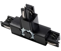 T Reguliuojama jungtis X-RAIL trifazėms šynoms, 166x101 mm, vidinė/išorinė, dešinė, juoda