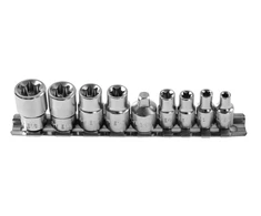 "Torx" antgalių rinkinys 1/4" ir 3/8", 9 vnt.