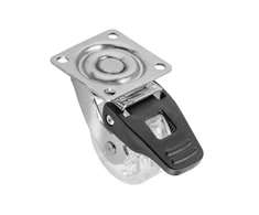 Transparent caster B50 with brake