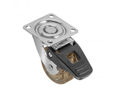 Transparent caster ruda B50 with brake