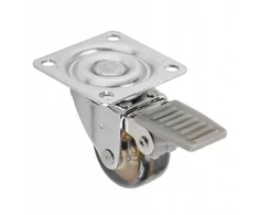Transparent caster ruda with brake
