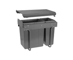 Trash bin on guide H45 for cabinet 300mm 10l +20l anthracite